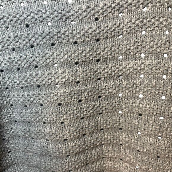 Roxy Womens Hippy Boho Cropped Long Wide Bell Sleeve Gray Sweater XL Comfy - Picture 2 of 10